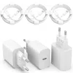 20W USB C Ladegerät, 3er Pack iPhone Ladegerät und 2M iPhone Ladekabel*2
