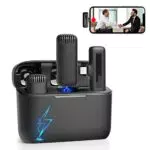 Kabelloses Lavalier Mikrofon für iPhone/iPad mit Ladecase - Professionelles Wireless Ansteckmikrofon für Video und Podcast