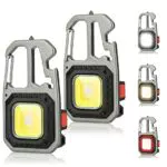 LED Schlüsselanhänger Taschenlampe mit 7 Modi und Magnet - Tragbare Arbeitsleuchte