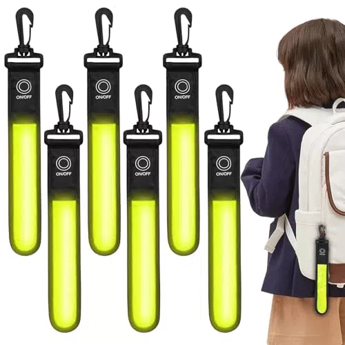 LED Blinklicht für Schulranzen - Sicherheitslicht mit 3 Modi, Wasserdicht und Reflektor Anhänger