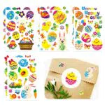 Acevegue 120 Stück Osterdeko Aufkleber, Kleine Ostergeschenke Stickers Kinder Ostern Basteln Kinder Ostereier Osterdekoration
