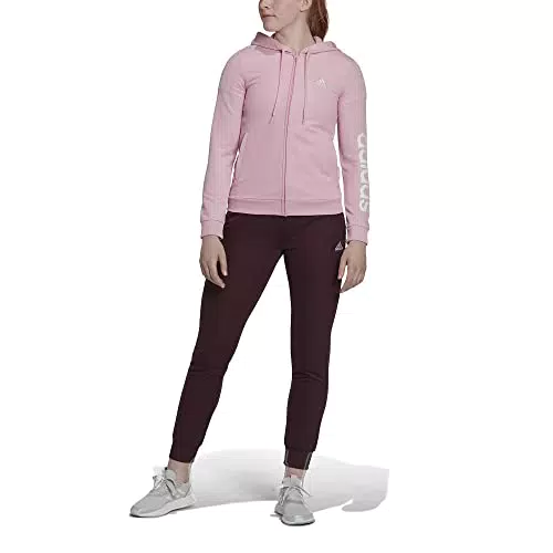 adidas Damen W Lin Ft Ts Sportanzug, Rosa/Marsom