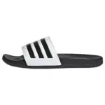 adidas Unisex Adilette Comfort Slide Sandal, Shadow Navy Preloved Yellow Shadow Navy