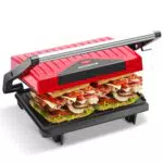 Aigostar Kontaktgrill für Sandwiches und Panini, Antihaftbeschichtet, 750W