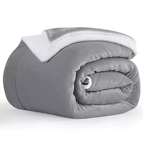 Kuscheldecke aus Sherpa Fleece für Sofa - Weiche Couchdecke 130x150 cm