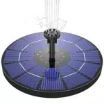 AISITIN Solar Springbrunnen mit 6 Fontänenstilen für den Garten