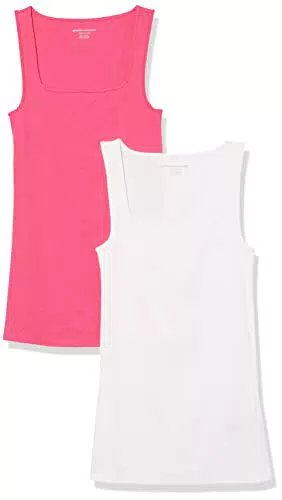 Amazon Essentials Damen Tanktop mit schmaler Passform und quadratischem Ausschnitt