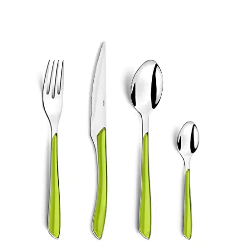 Amefa ECLAT Besteck Set, Schwarz, Essbesteck 24-teilig
