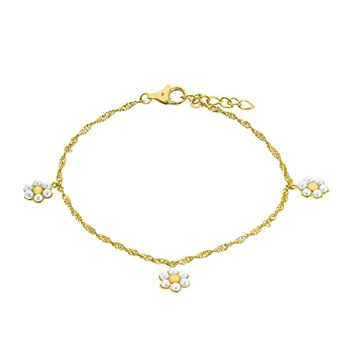 Amor Armband 925 Sterling Silber Damen Armschmuck, mit Muschelkernperle