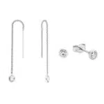 Amor Set 925 Sterling Silber Damen Multisets, mit Zirkonia synth.