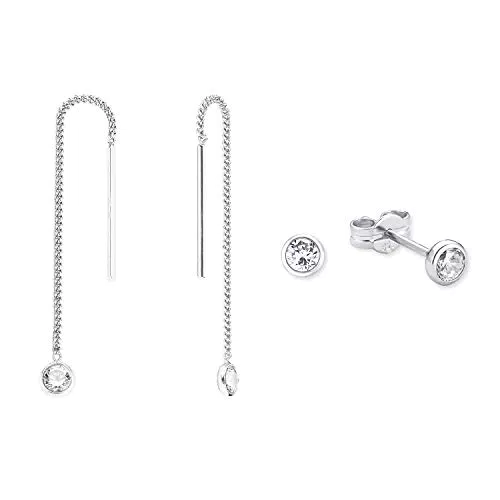 Amor Set 925 Sterling Silber Damen Multisets, mit Zirkonia synth.