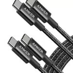 Anker Nylon USB-C auf USB-C Ladekabel mit Power Delivery für MacBook Pro, iPad Pro, Galaxy S20, Switch, Pixel - Schwarz