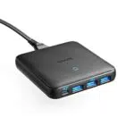 Anker PowerPort Atom III Slim USB C Ladegerät, 65W 4 Port PIQ 3.0 & GaN Netzteil mit 45W USB C Eingang
