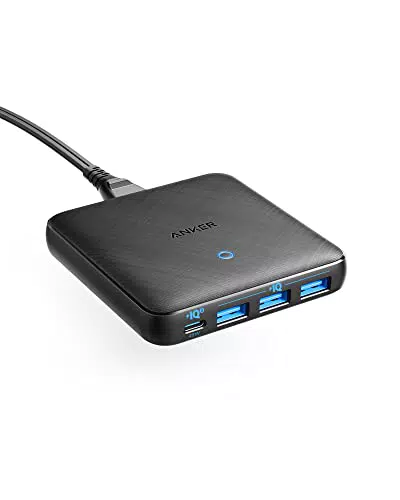 Anker PowerPort Atom III Slim USB C Ladegerät, 65W 4 Port PIQ 3.0 & GaN Netzteil mit 45W USB C Eingang