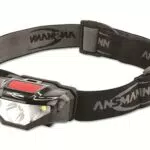 ANSMANN LED Stirnlampe HD70B - 65 Lumen, IP44 Spritzwasserschutz, 80m Reichweite - 3 Funktionen - Ideale Kopflampe zum Radfahren, Laufen, Angeln, Klettern, Camping & Werkstatt