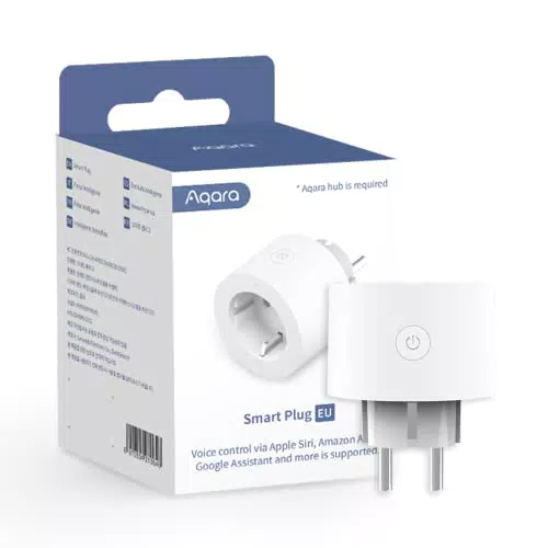 Aqara Smarte Steckdose mit Strommessung und Sprachsteuerung - Kompatibel mit HomeKit, Alexa, Google Assistant