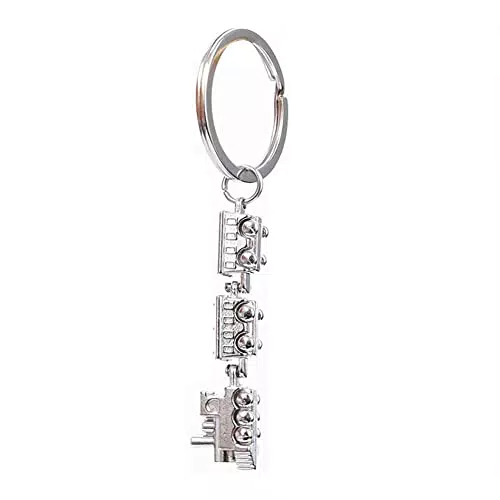 ARFUKA Schlüsselanhänger Niedlich Mini Zug Modell Legierung Schlüsselanhänger Metall Schlüsselkette Weihnachten Geburtstag Geschenk für Männer und Frauen