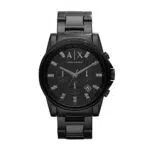 Armani Exchange Herrenuhr mit Quarzchronographenwerk und Edelstahlarmband