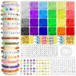 ARTDOT 5342 Stück Perlen für Armbänder, 24 Farben Geschenk Mädchen Perlen Set