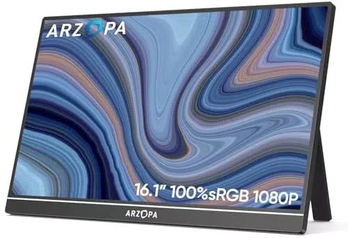 ARZOPA Portable Monitor, 14 Zoll Tragbarer Monitor, 1920x1080 Full HD