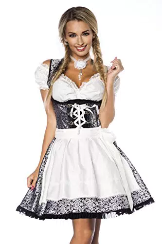 Atixo Damen Premium Dirndl mit Bluse Kleid für besondere Anlässe