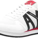Armani Exchange Herren Sneaker mit Rio Side Logo - Weiß + Schwarz