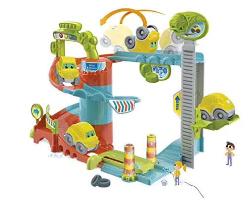 Clementoni Baby-Parkhaus - Spielzeug für Babys & Kinder ab 18 Monaten - Auto-Spielzeug aus recyceltem Material