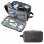 BAGSMART Herren Kulturtasche mit Doppelter Reißverschlussöffnung