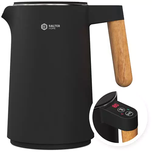 BALTER Edelstahl Wasserkocher mit Temperatureinstellung