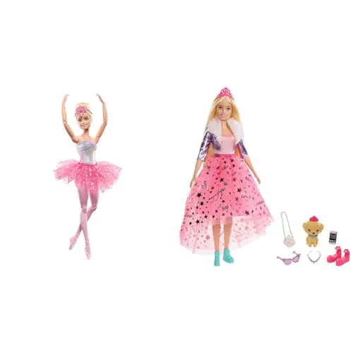 Barbie Dreamtopia Ballerina Puppe mit Twinkle Lights und rosa Tutu