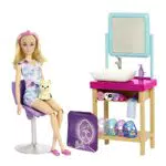 Barbie Self-Care Series, Sparkle Mask Spa Day, Barbie-Puppe mit blonden Haaren