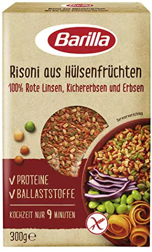 Barilla Risoni aus roten Linsen und Kichererbsen - Proteinreich und glutenfrei