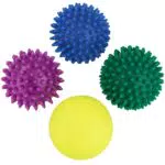 BB Sport Massagebälle 4er Set Igelbälle Lacrosseball Verschiedene Härtegrade Massageball mit Noppen