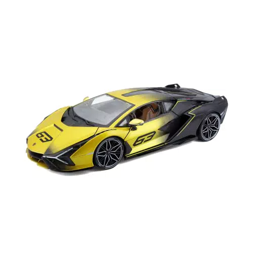 Bburago Lamborghini Sian FKP 37 Modellauto 1:18 - Gelb/Schwarz