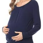 Be Mammy Damen Umstands Shirt Bluse mit Stillfunktion BE20-220