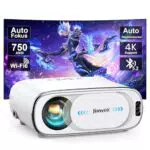 Jimveo Full HD 1080P WiFi6 Bluetooth Beamer 4K - Heimkino Video Projektor mit Auto-Fokus und Trapezkorrektur