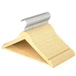 Holz Kleiderbügel für Garderobe - Drehbare Haken - Glattes Design ohne Falten