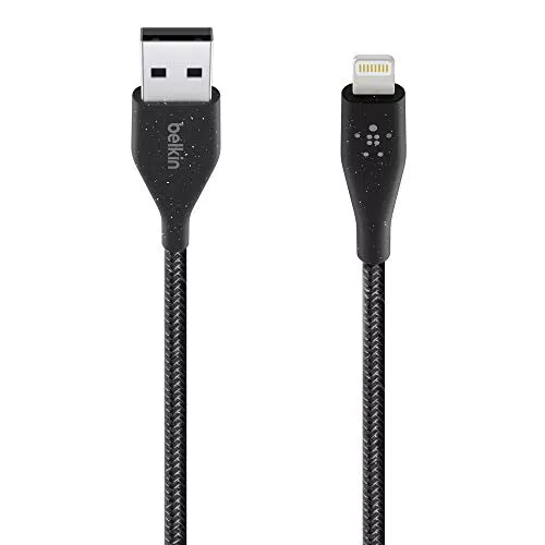 Belkin DuraTek Plus Lightning-/USB-A-Kabel mit Band schwarz