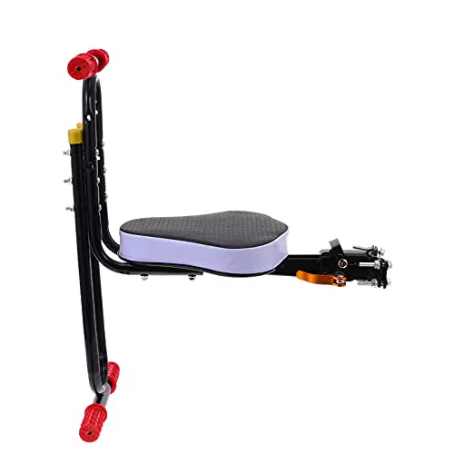 BESPORTBLE Art Fahrrad Sitz Art Fahrrad Vordersitz Fahrrad Träger mit Handlauf Faltbare Vorne Montieren Baby Kinder Sicherheit Art Bike Sitz für Rennrad Mountainbike Schwarz