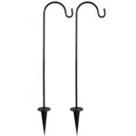 BESPORTBLE Stücke Garten Schäferhaken 62cm Schäferstab Gartenflaggenständer Metall Gartenstab mit Haken Blumenampel Halterung für Hochzeit Rasen Solarleuchten Weihnachten Beleuchtung Laterne