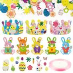Kreativset Ostern Basteln für Kinder - Bastelset mit Moosgummi Aufkleber und Osterdeko
