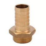 Wasserschlauchkupplung aus Messing, 3/4 BSP x 19mm, Gerippte Schlauchkupplung