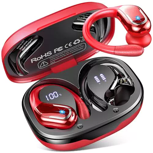 Bluetooth Kopfhörer Sport, In Ear Kopfhörer Bluetooth 5.3 mit HD Mic