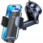 Blukar Handyhalterung Auto Handyhalter fürs Auto Armaturenbrett & Windschutzscheibe KFZ Handy Halterung mit EIN-Knopf-Release 360° Drehbar für iPhone