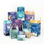 Ramadankalender zum Befüllen mit Aufkleber und Golddruck
