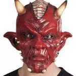 Teufel Latex Kopfmaske für Karneval und Halloween - Boland