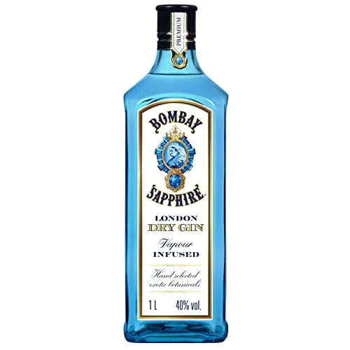 Bombay Sapphire London Dry Gin mit 10 exotischen Botanicals - Ideal für die Hausbar & als Geschenk ab 18 Jahren