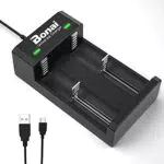 BONAI Akku Ladegerät Universal USB Batterieladegerät LED Akkuladegerät Intelligent Battery Charger für 3