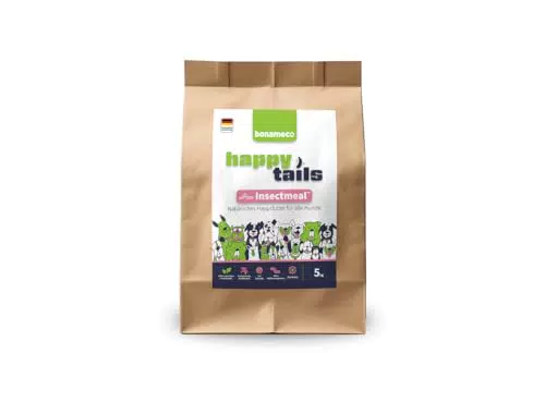 bonameco Happytails Insectmeal Insektenfutter für Hunde - Hundefutter Trocken Getreidefrei & Hypoallergen - Nachhaltiges Insekten Trockenfutter - Insektenprotein - Made in Germany