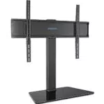 TV Standfuß BONTEC Schwenkbar für 42-86 Zoll Fernseher aus Glas - Höhenverstellbar, Belastbar bis 50 KG, VESA 800x600